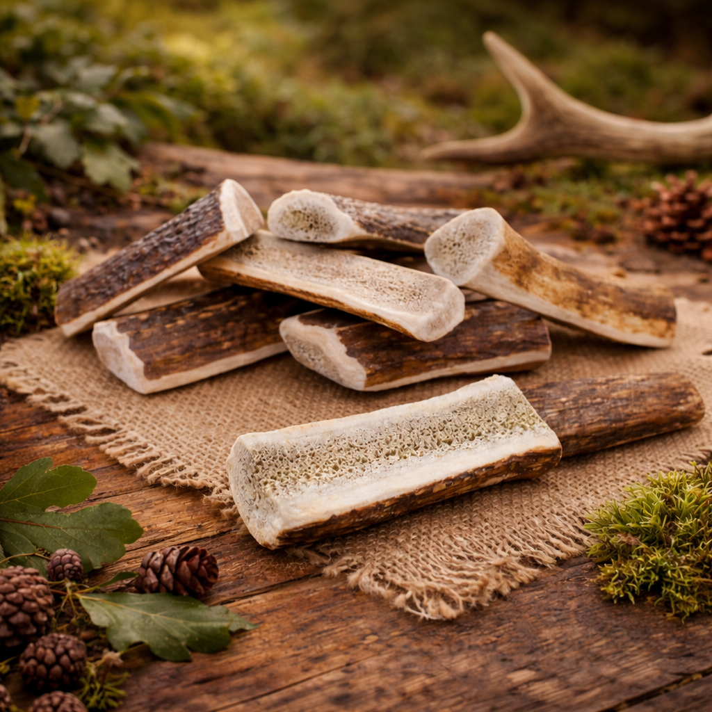 Bois de cerf tranché