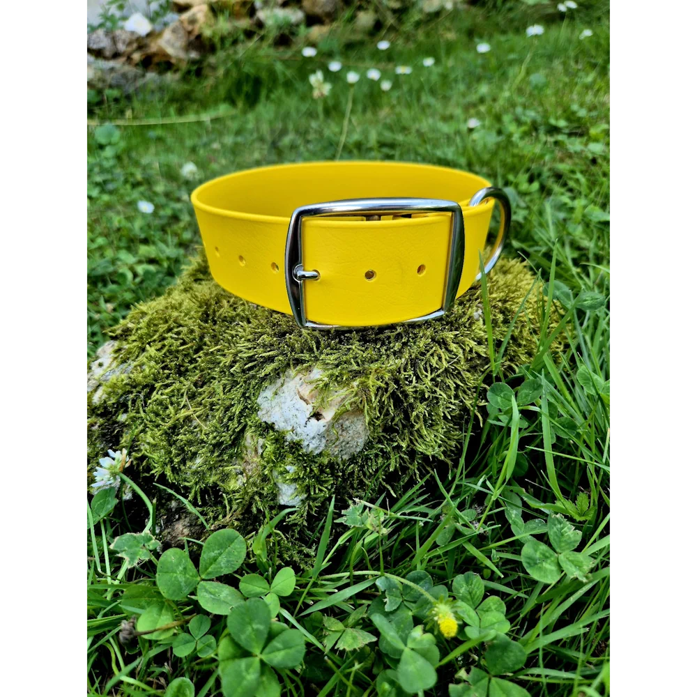 Collier biothane 38mm jaune