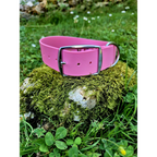 Collier biothane 38mm rose pastel