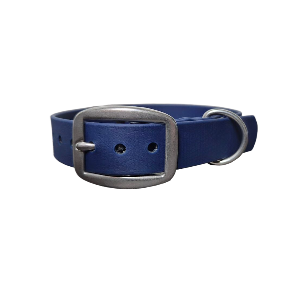 Collier biothane bleu navy