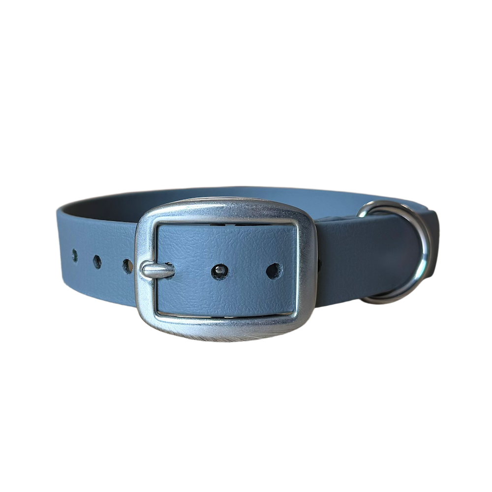 Collier biothane gris foncé