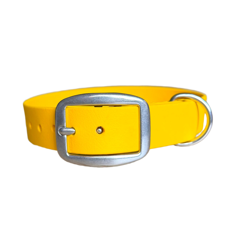 Collier biothane jaune