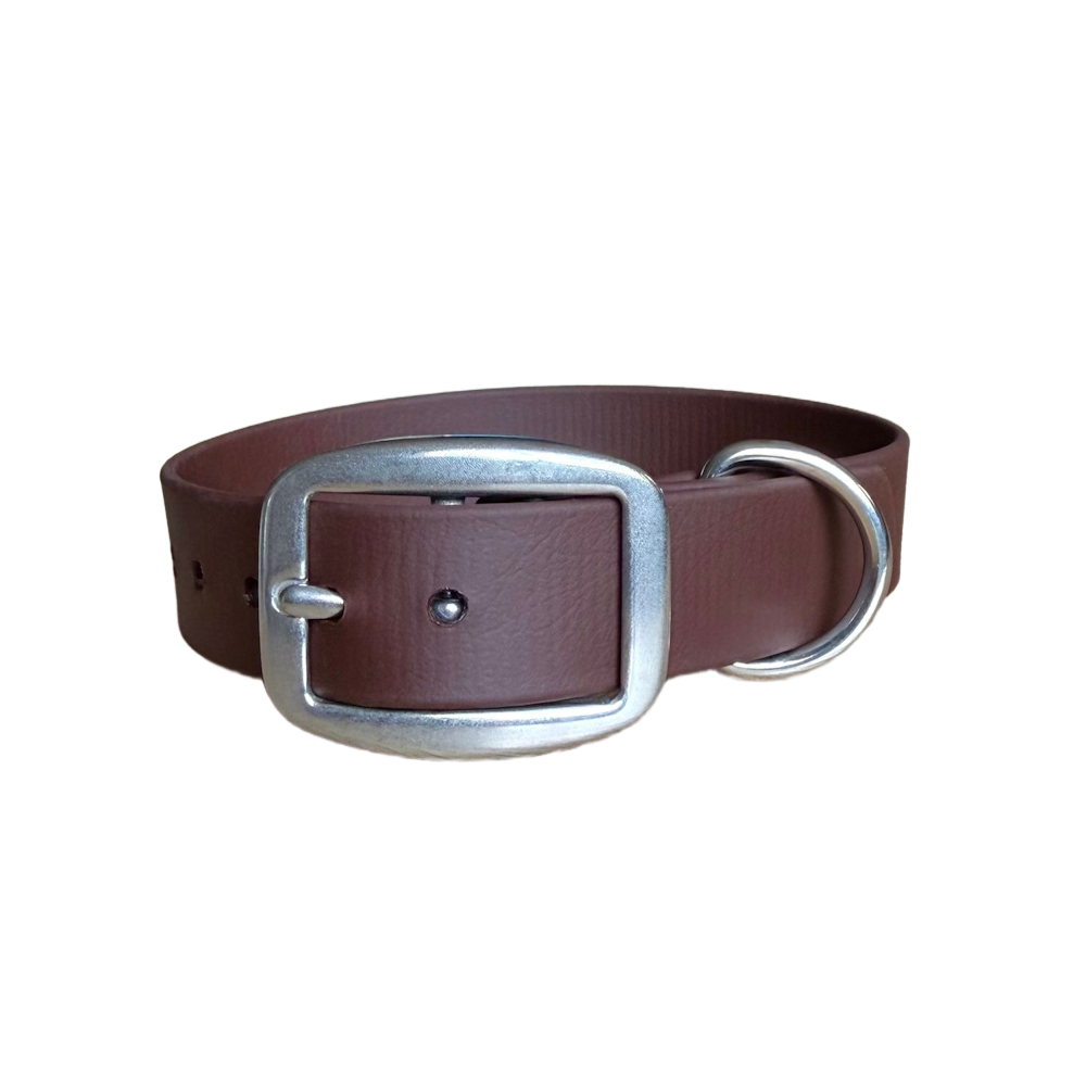Collier biothane marron foncé