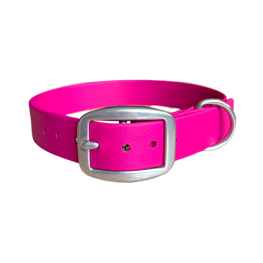 Collier biothane rose magenta