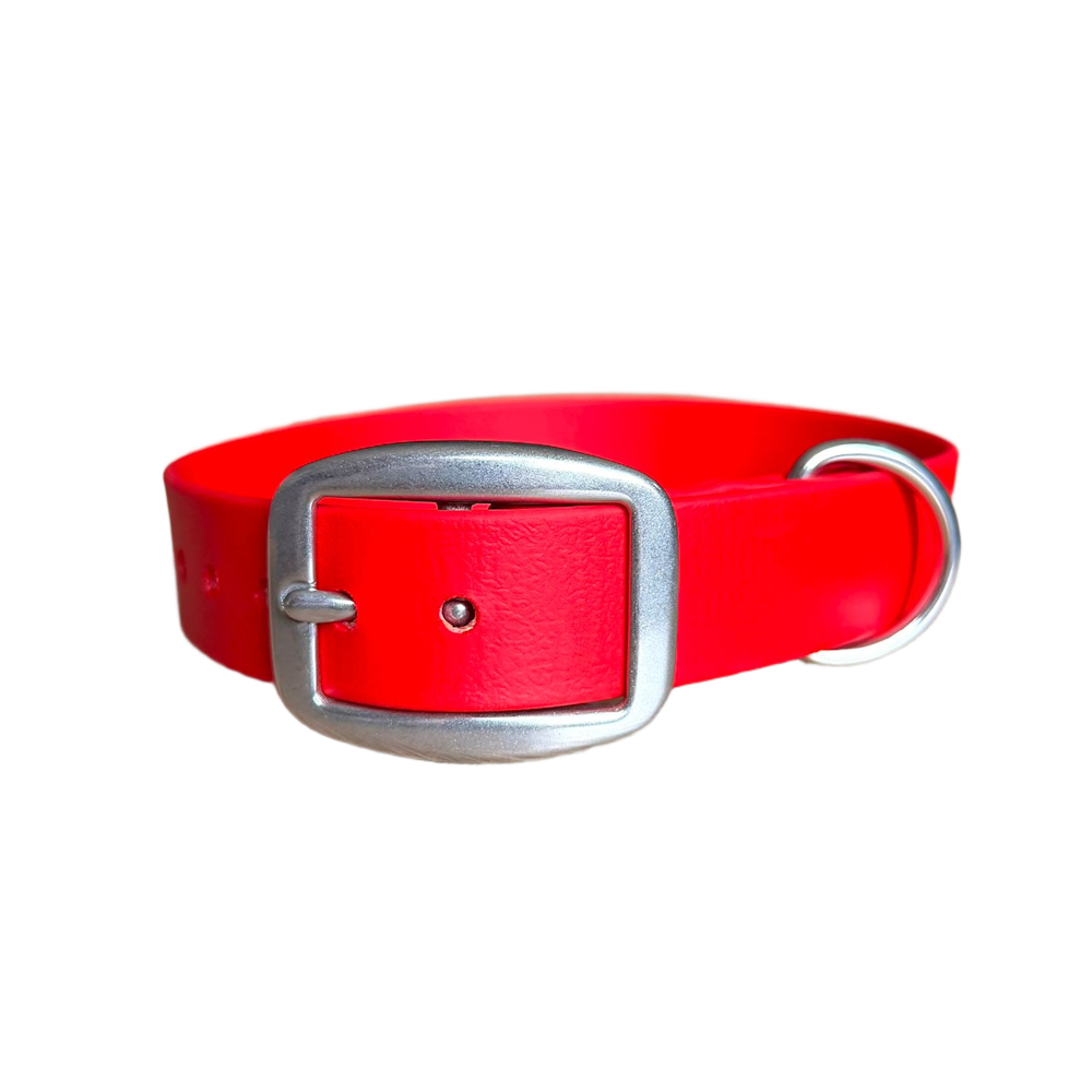 Collier biothane rouge