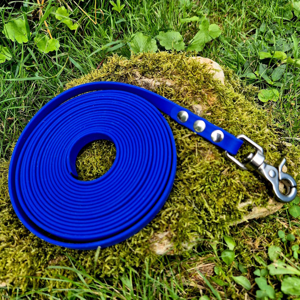 Longe biothane bleu foncé