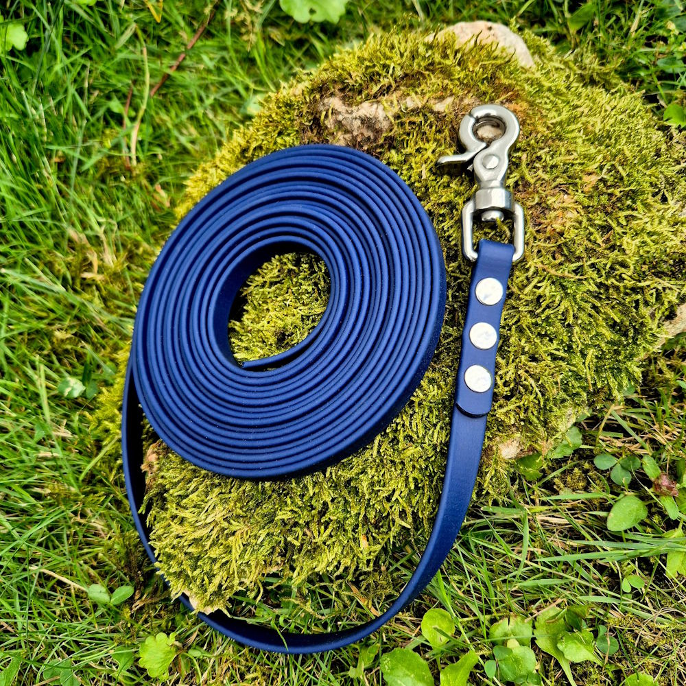 Longe biothane bleu navy