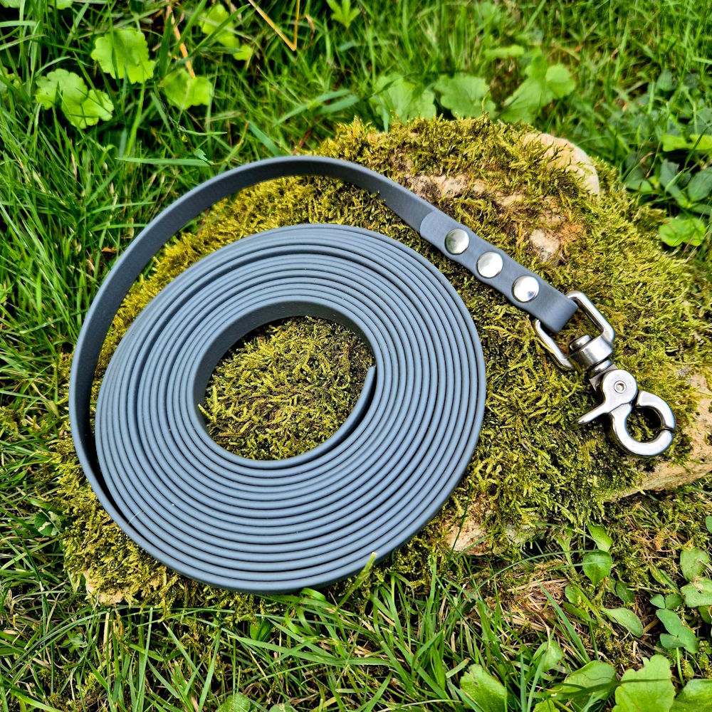 Longe biothane gris foncé