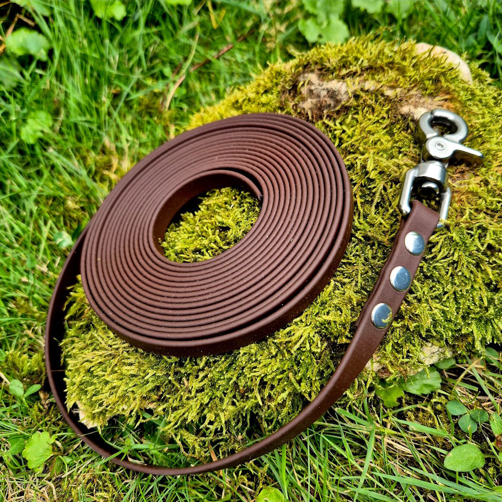 Longe biothane marron foncé