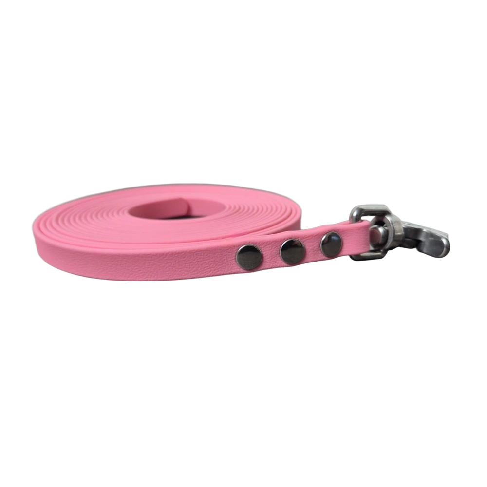 Longe biothane rose pastel