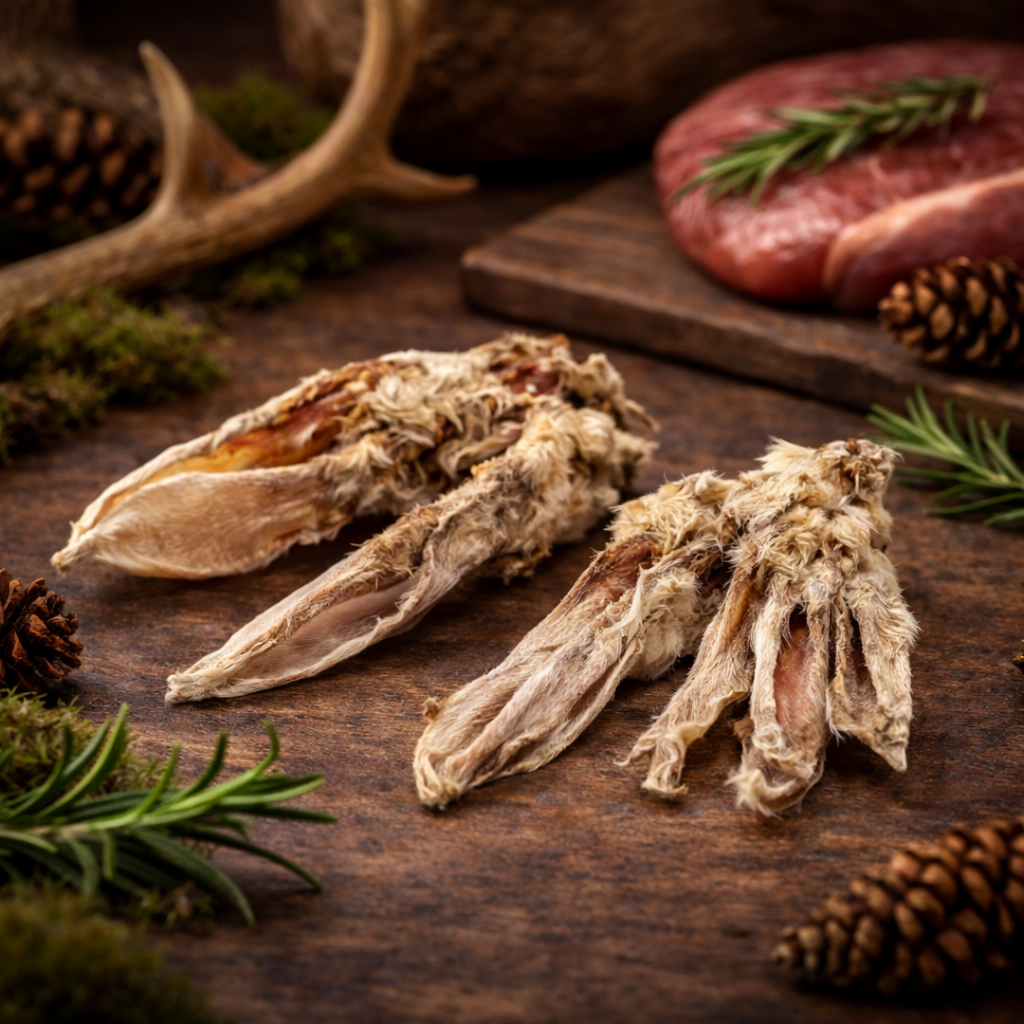 Oreilles de lapin avec poils